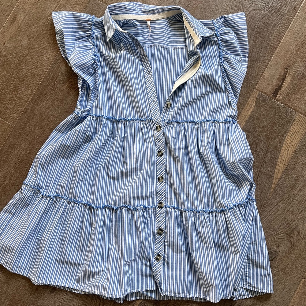 Free people blue white striped dress